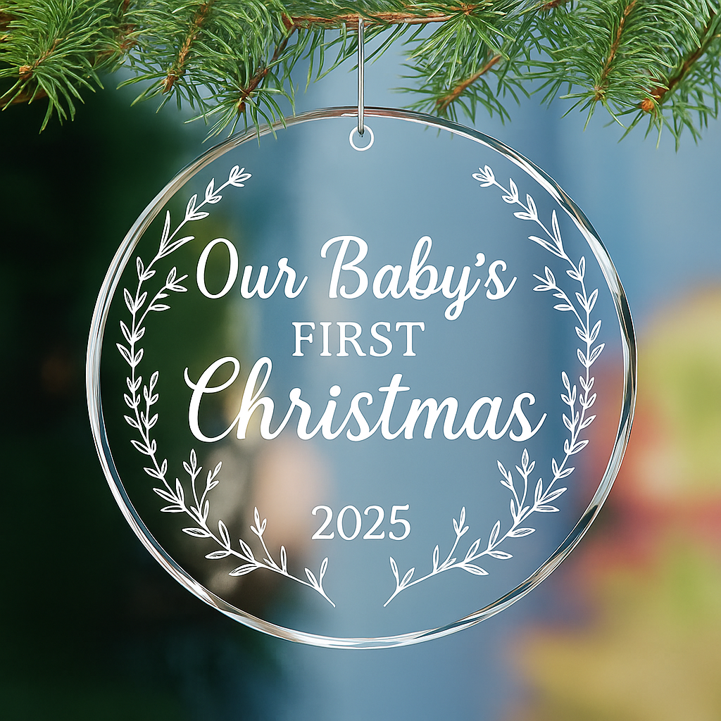 Personalized Christmas Glass Ornaments
