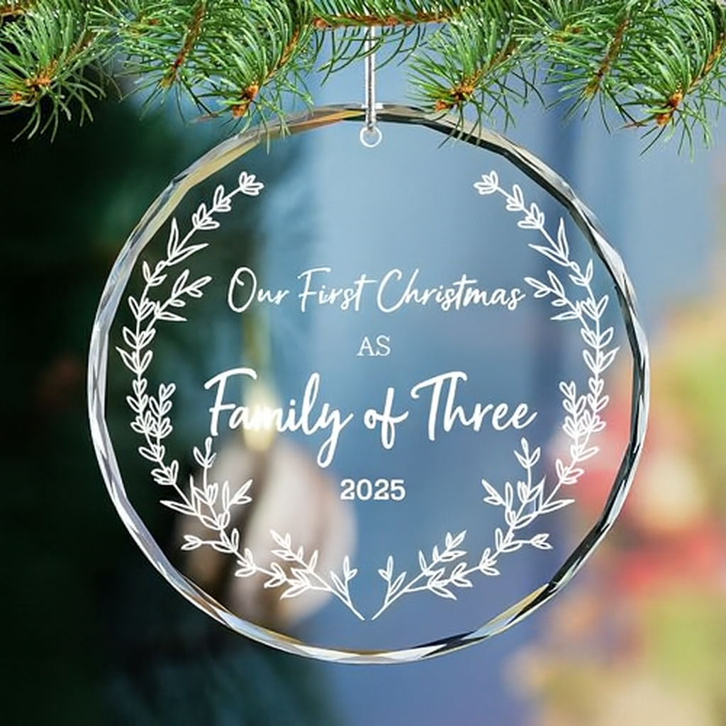 Personalized Christmas Glass Ornaments