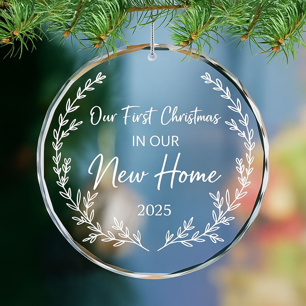 Personalized Christmas Glass Ornaments